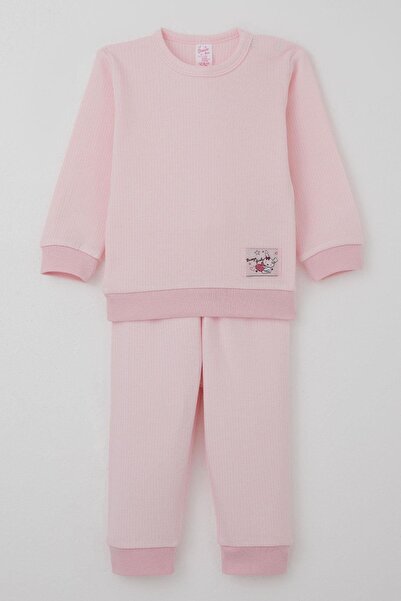 Breeze Baby Girl Pajama Set with Shoulder Patches, Cute Little Bunny Emblem, ...