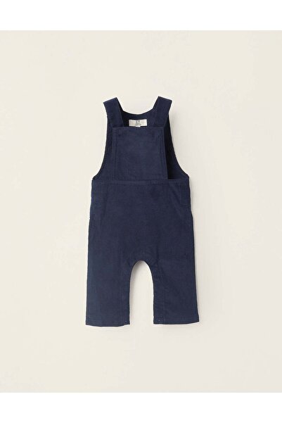 Ziddy أفرول مخملي للأطفال حديثي الولادة، أزرق داكن