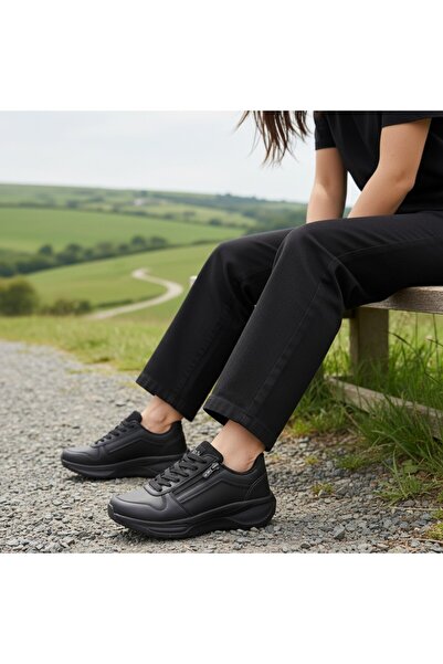 KAFKASLAR AYAKKABI Comfortable Daily Sports Shoes with Padded Soles and Zipper