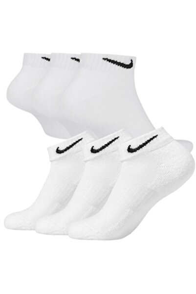 Nike Men's Socks, White, Set of 3 Pairs, Size 39-42, Ankle Length