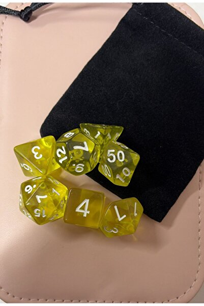 zerzembe DND Frp Zar Seti 7li Set Dnd Zarı Dungeons And Dragons Masaüstü Oyun...