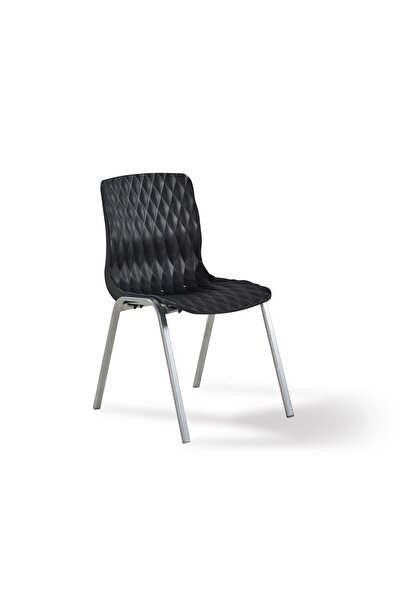 Novussi Royal chair, black color, polypropylene (PP), reinforced with fiberglass