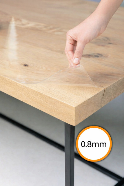 Morilu Şeffaf Masa Örtüsü - 0.8 mm Mika Branda - Gıda Temasına Uygun Masa Ört...