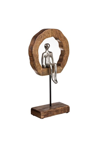 OEM Wood and Metal Table Decoration, Artistic Silhouette, size 16.5x6x31.5cm