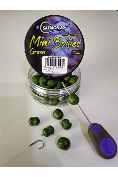 SALMON 20+ Mini Boilies Solubil 12 mm Verde