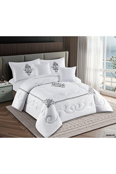 miral A double bed comforter set with an embroidered design to add beauty and...
