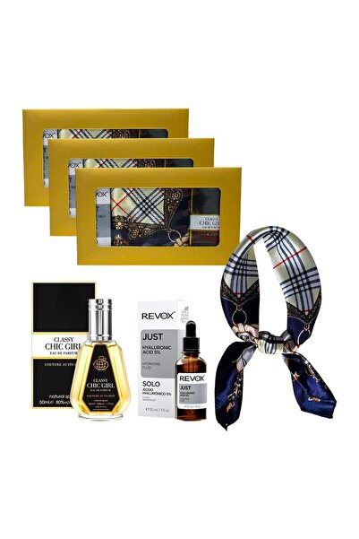 Fragrance World 3 x Elysa Set – Revox Hyaluronic Acid Serum 5% 30ml, Classy C...