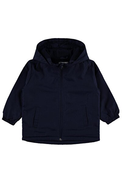 Civil Boys Basic Raincoat with Fleece Inside for 2-5 Years - Navy Blue for 5-...