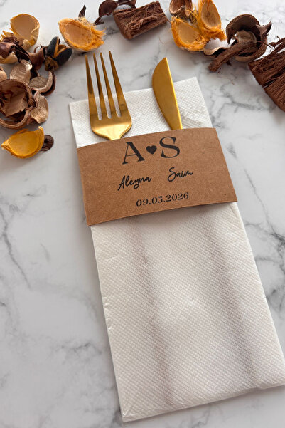 loyderlena Kişiye Özel Premium Cepli Peçete 12'li – Söz, Nişan ve Düğün Konsepti