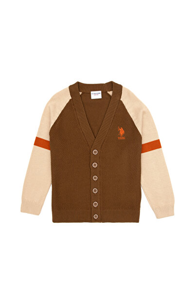 U.S. Polo Assn. Erkek Çocuk Haki Triko Hırka 50317146-VR027