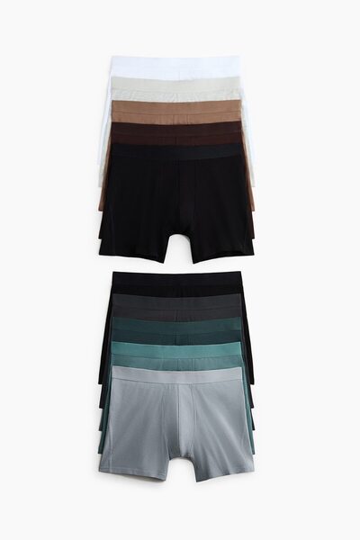 H&M 10'lu Normal Paça Boxer Şort Lycra®