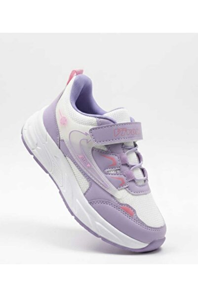 Moda Kadıköy Lila Girls' Orthopedic Sports Shoes with Velcro and Laces