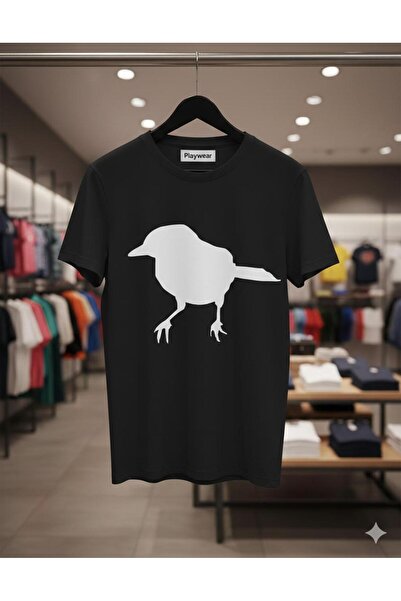 playwear PLAY WEAR Tricou unisex cu imprimeu SHADOW CROW, cu guler rotund