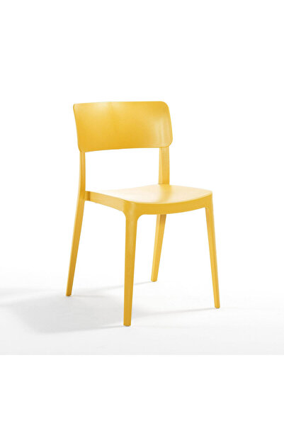 Novussi Scaun dinamic de exterior din polipropilenă cu fibră de sticlă galben...