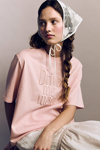 H&M İşleme Detaylı Tişört