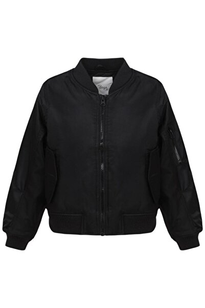 Civil Boys معطف للأعمار من 10 إلى 13 سنة مع جيوب على الأكمام - أسود للأعمار م...