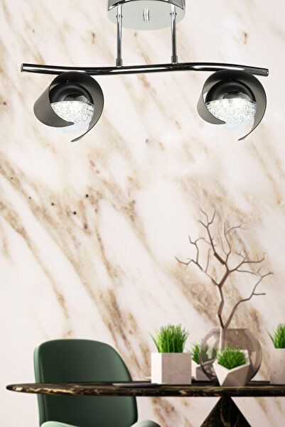 Begüsa Aleksa Ledli 2.Li Avize Krom Kaplama