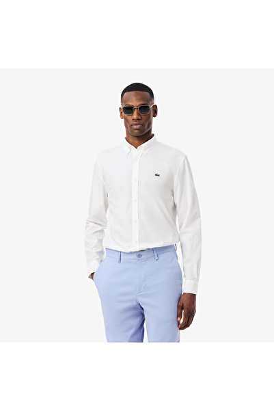 Lacoste قميص بوبلين مطاطي بقصة عادية - CH2316-00-001