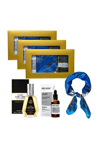 Fragrance World 3 x Elysa Set – Classy Chic Girl Perfume 50ml, Revox Hyaluron...