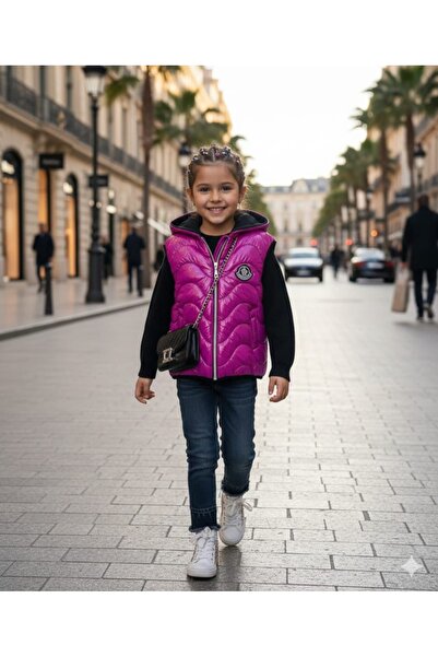 BEGONYA BEBECE KIDS Kapsonlu Sisme Mont Kiz Cocuk Water Repellent Feature Pol...