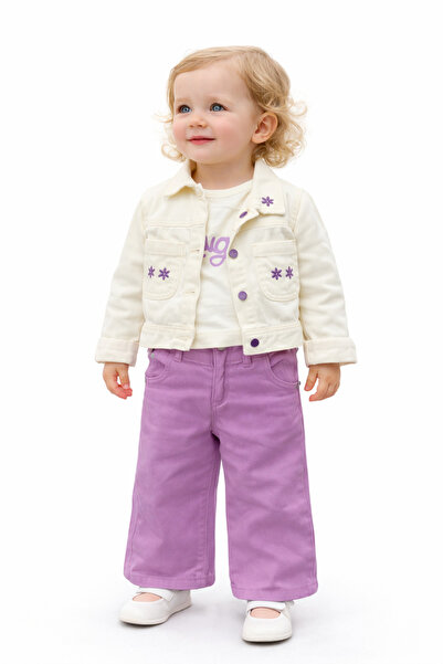 ModaPlaza Set 3 piese cu detalii florale pentru fete 5264610