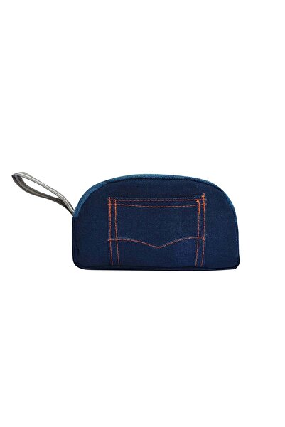The Purani Jeans Artistic & Elegant Denim Pouch, "Blue" Multi-purpose Bag (Se...