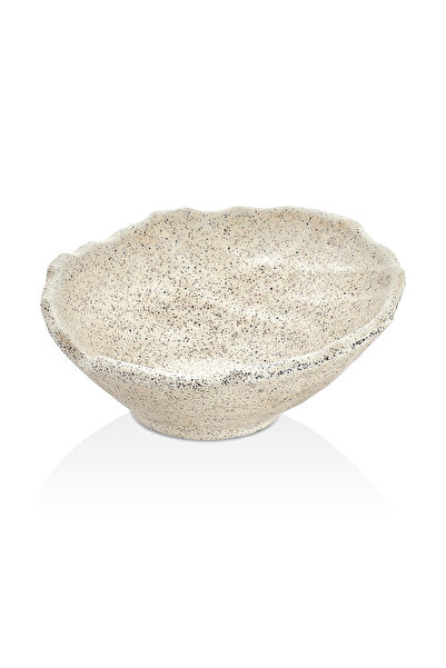 Külsan 26023.WG - Slanted 2'li Krem Granit Efektli Kase Seti 23,2X22,5 Cm, Th...