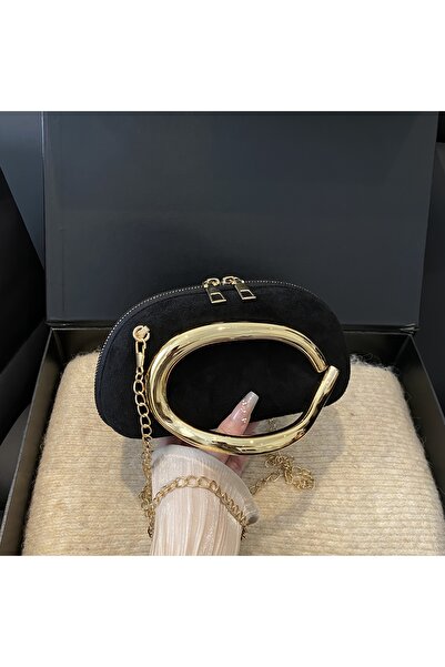 SELUVİA Kadın Siyah Zincir Askılı Mini Kutu Abiye El ve Omuz Çantası | Davet,...