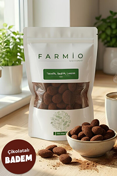 FARMİO Çikolata Kaplı Badem 100gr - Sütlü Çikolatalı Badem Draje