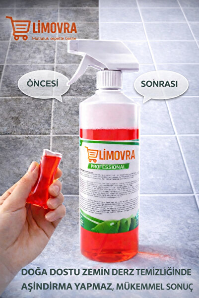 LİMOVRA DOĞA DOSTU -KIRMIZI KAPSÜL- Derz Temizleyici -Derz Ürünü 750 ML