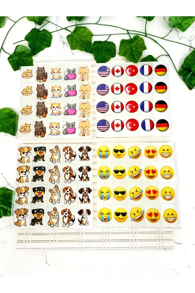 Emohjong Masa Oyunu Mahjong Taş Eşleştirme - 4'lü set