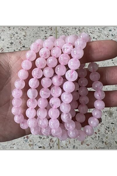 best bioenerji taş terapi Pink Quartz 8 mm Natural Stone Bracelet