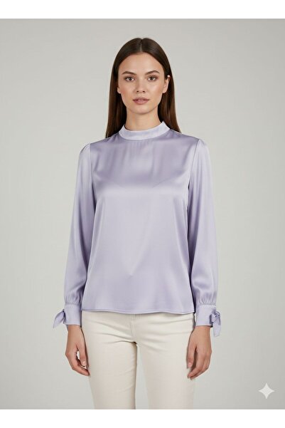 marvion Kadın Bilikleri Baglamalı Rüya Saten Gömlek