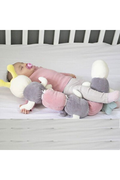 Babyjem Protectie laterala multifunctionala cu jucarii din plus BabyJem, Roz