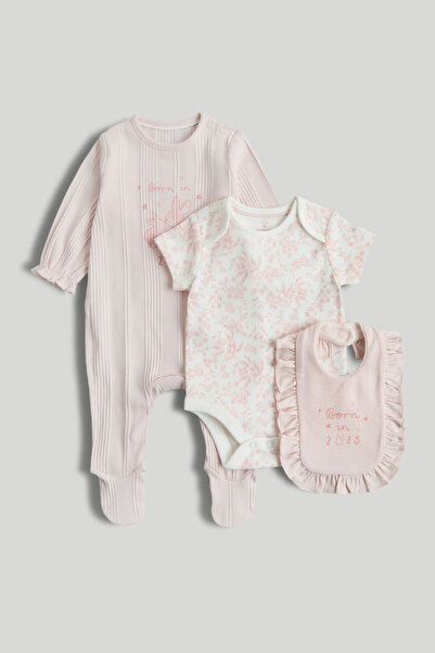 MOTHERCARE 3LÜ Uzun Kollu Body Tulum Önlük