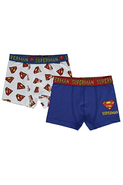 Superman Süperman 2-10 Yaş 2'li Boxer Set - Standart 10-11 Yaş