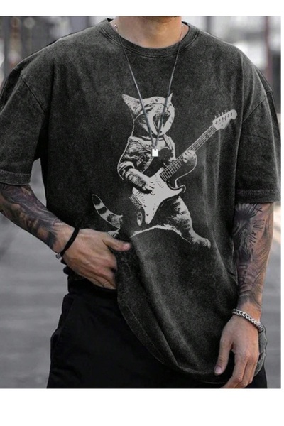 PENTHİLUS Acid-Washed Oversize T-Shirt - Unisex Oversize Washed T-Shirt