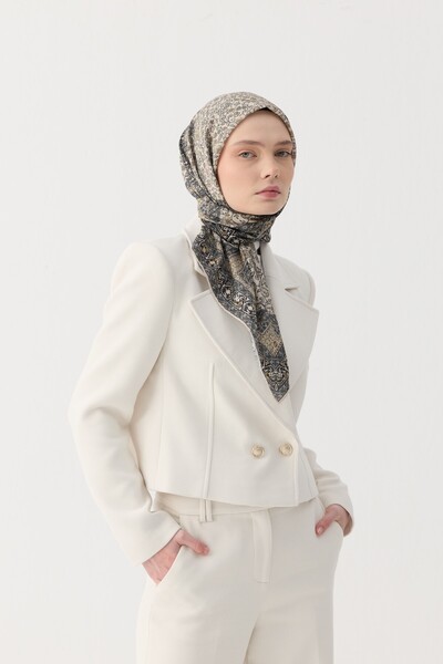 İpekhan Winter Bloom Soft Scarf 1244 Light Beige