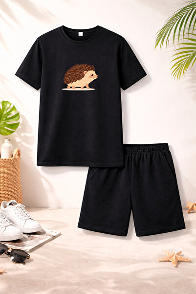 genosha T-Shirt Shorts Kids Set 100% Cotton Comfortable Cut Casual Cute Print...