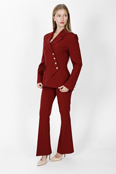 ÖNDER ÖZSOY Men's Collared Asymmetrical Double-Breasted Jacket & Pocketed Spa...