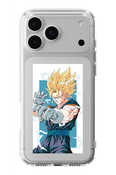 Multitronic حافظة شفافة مطبوعة بتصميم دراغون بول غوكو متوافقة مع آيفون 17 برو...