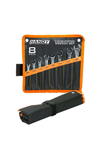 Handy Set de 8 chei combinate (fixe + inelare) într-o cutie de plastic mat