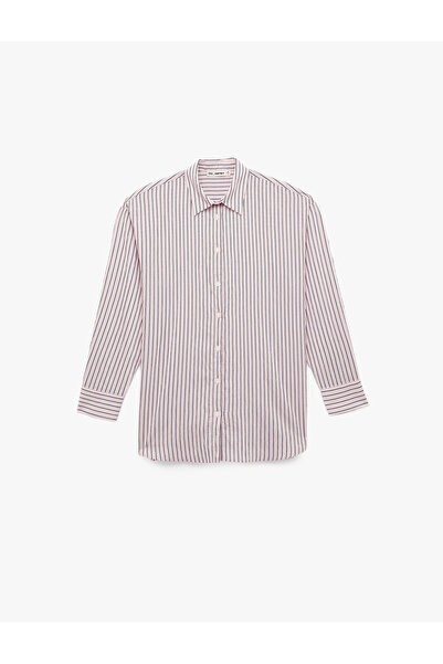 Koton Classic Collar Buttoned Long Sleeve Oversize Viscose Shirt