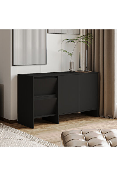 İNARCH DİZAYN Laris 130 cm Modern Konsol – 4 Kapaklı, Yüksek Ayaklı, Minimali...