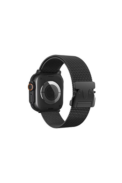 eco port ساعة متوافقة مع حزام ميلانو المعدني مقاس 42 ملم (ليست ساعة) - أسود