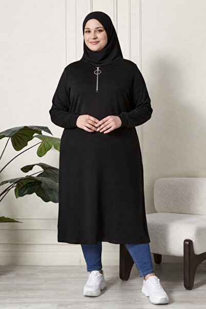 Ferace Women's Plus Size Zippered Tunic