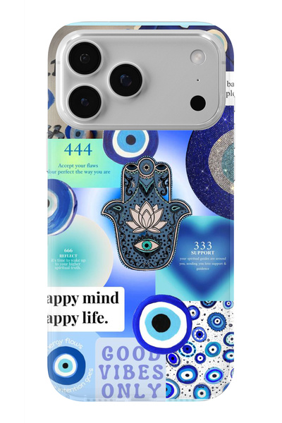 Multitronic iPhone 17 Pro Compatible Happy Mind Design Printed Transparent Case