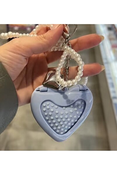 eklips Katlanır Aynalı Saç Tarağı-Mavi (Sevgiler gününe özel)