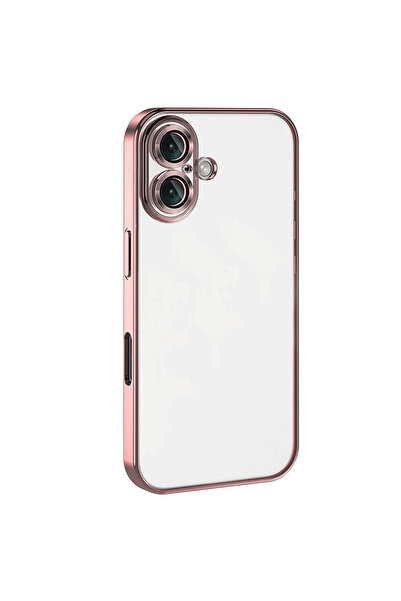 eco port iPhone 16 Case with Camera Protection Lens Silicone - Pink