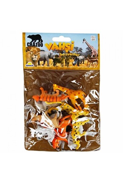 Sunman Set de figurine de animale sălbatice în pungă mică